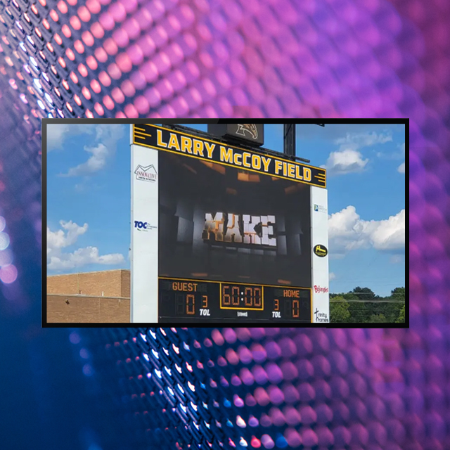 School LED scoreboard and electronic display